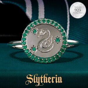 Harry Potter Hogwarts Pride Slytherin ring, 925 Sterling Silver